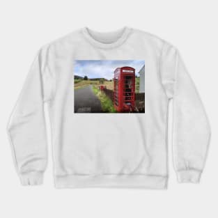 Red phone box library in Scotland Crewneck Sweatshirt